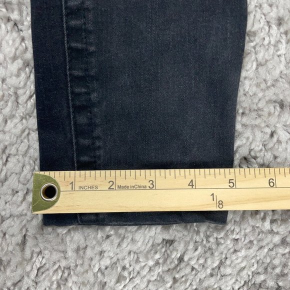 True Religion Halle Jeans Womens Sz 26 (Actual 24x23) Black Skinny Stretch Denim - Picture 13 of 14